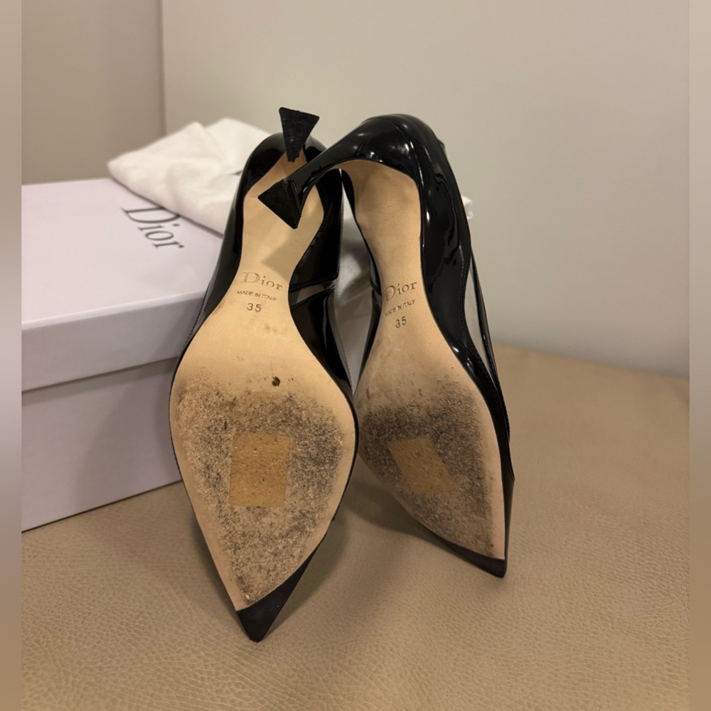 DIOR Black Patent Wave Pumps size 35 - Picture 7 of 8